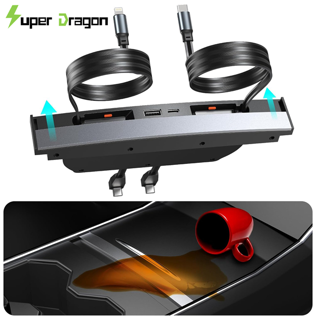 OEM USB Hub Fast Phone Charger For Tesla Car Model 3 Model Y-Waterproof Design